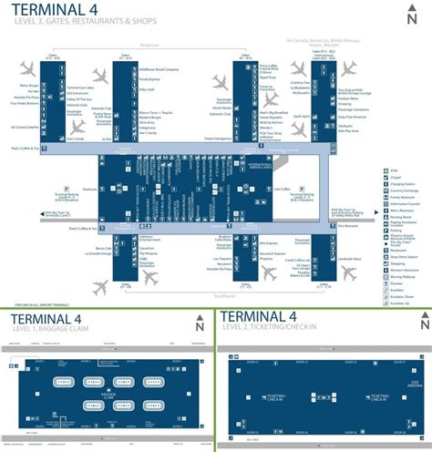 Phoenix airport terminal 4 map - Ontheworldmap.com