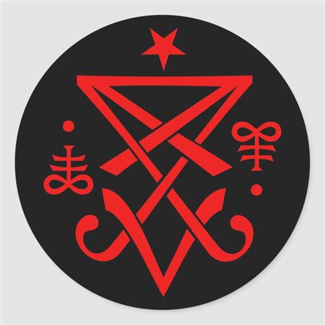 Occult Sigil of Lucifer Satanic Classic Round Sticker | Zazzle.com | Satanic tattoo symbols ...