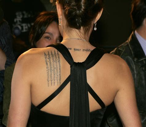 Angelina Jolie tattoos – Tattoo for a week