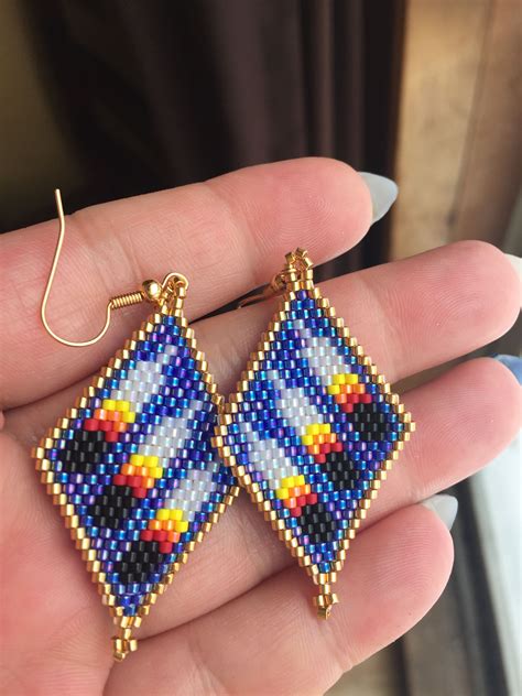 Brick Stitch Beaded Earrings Patterns - BEAD AN PATTERNS