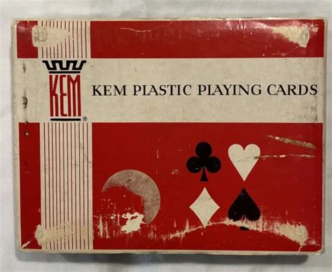 VINTAGE KEM Double Deck Plastic Playing Cards In Original Case Card $10.00 - PicClick