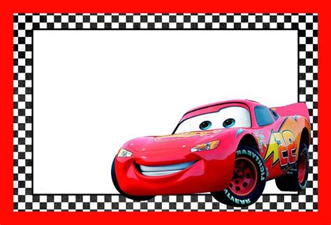 Cars Lightning McQueen Printable Template - Free Invitation Templates