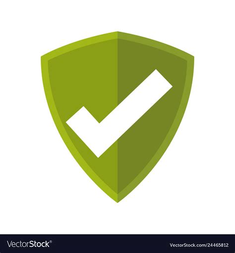 Safe secure shield with check symbol Royalty Free Vector