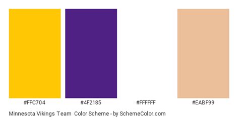 Minnesota Vikings Team Color Scheme » Brand and Logo » SchemeColor.com