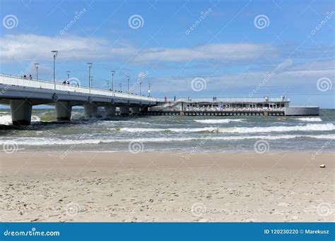 Concrete Massive Pier in Kolobrzeg in Poland Editorial Image - Image of ...