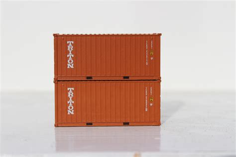 TRITON 20' Std. height containers with Magnetic system, Corrugated-sid – JTC MODEL TRAINS