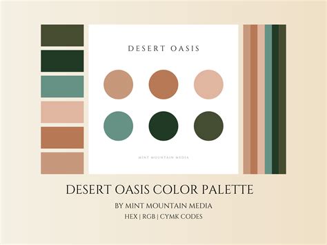 Desert Oasis Color Palette Brand Palette Small Business Branding Wedding Colors Paint Colors ...
