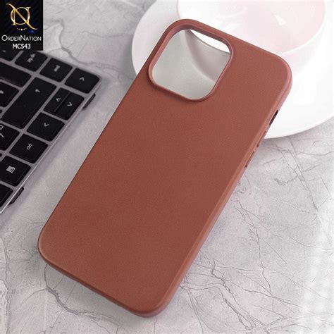 iPhone 14 Pro Cover - Brown - Luxury Elegant Leather Soft Case – OrderNation