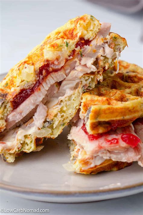 Keto Turkey Gobbler Chaffle Sandwich • Low Carb Nomad