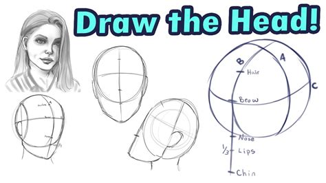 How to Draw a Head From Any Angle: Loomis Method Tutorial for Female ...