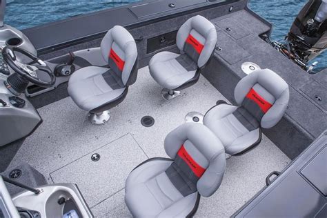 4 high-style upholstered seats/7 seat locations (including 2 removable fold-down fishing seats ...