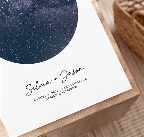 Star Map by Date Wedding, Night Sky by Date, Home Gift for Couple ...