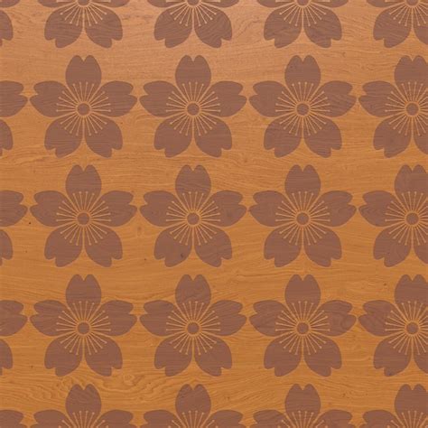 Premium Photo | Pattern of flower carved on wood background wood carving