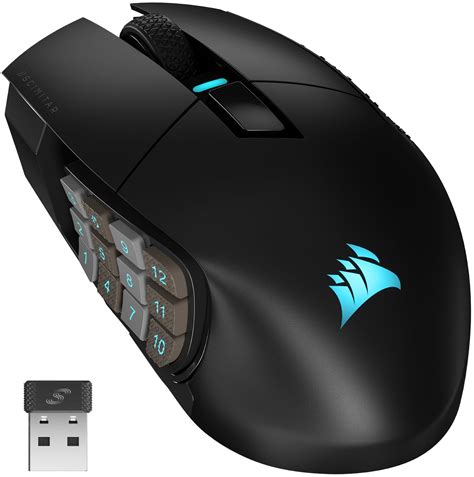 Buy CORSAIR SCIMITAR ELITE RGB WIRELESS MMO Gaming Mouse - 26,000 DPI ...