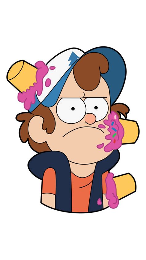 Angry Dipper Pines in Ice Cream Sticker | Cartoon stickers, Disney ...