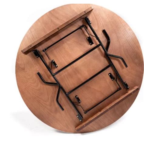 Buy Dining Table Wood Round | Ø183x (h) 76cm | Brown-Black online ...