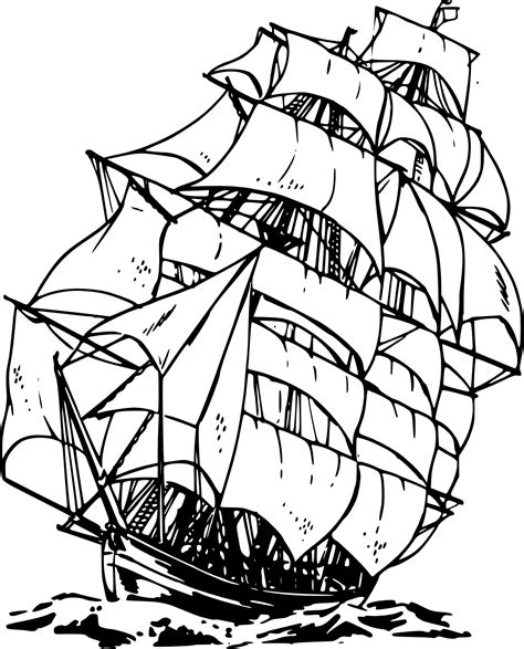 Pirate ship clipart black and white free 5 - Clipartix