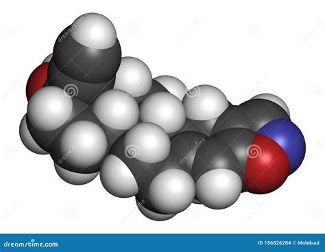 Danazol Endometriosis Drug Molecule. 3D Rendering Stock Illustration - Illustration of molecule ...