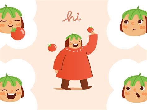 Tomato Girl by Hana Monika on Dribbble