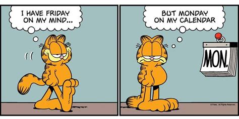 Friday...Monday Garfield Cartoon, Garfield Comics, Garfield And Odie, A Comics, Cartoons Comics ...