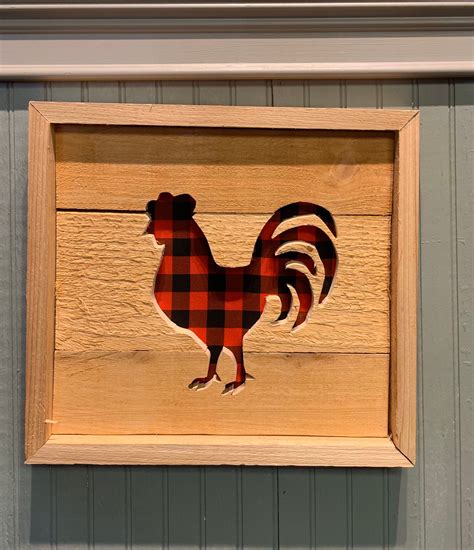 Framed Chicken Silhouette Farmhouse Kitchen Sign Rooster | Etsy in 2021 | Farm animals decor ...