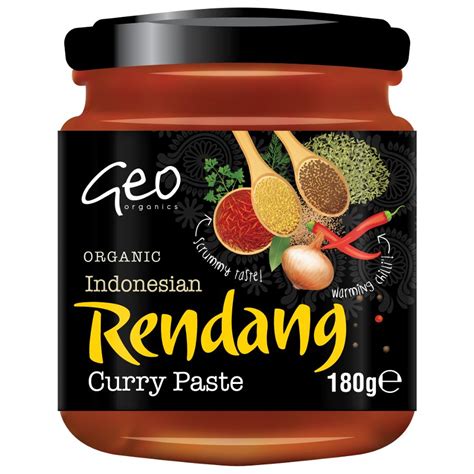 Geo Organics Indonesian Rendang Curry Paste - 180g - Geo Organics