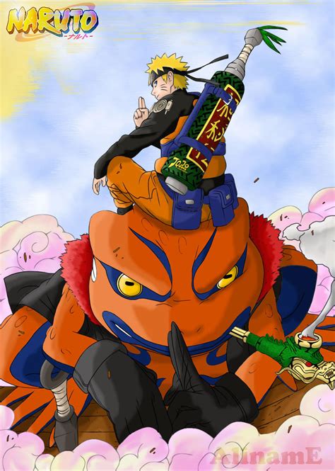 Naruto and Gamakichi by AlinamE on DeviantArt