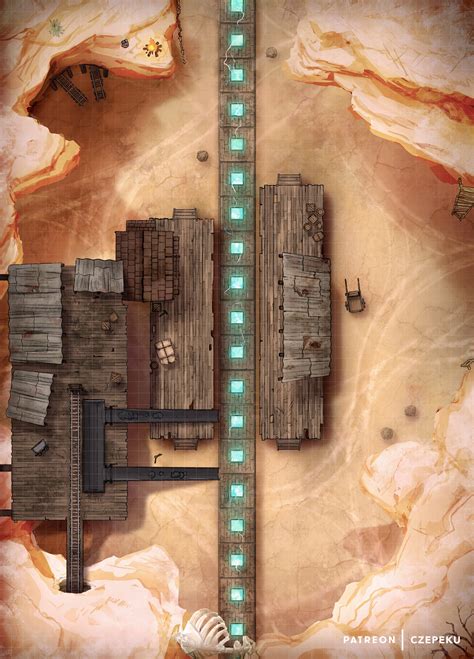 Desert Canyon Lightning Rail Station [41x57] : r/Eberron