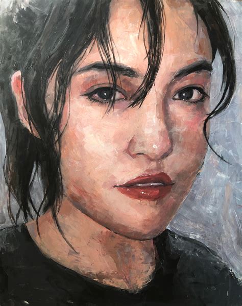 Self Portrait, acrylic paint, 20”x16” : r/Art