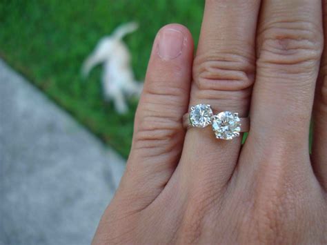 Buy Toi Et Moi Engagement Ring: Noelle Stone Diamond Online In India ...