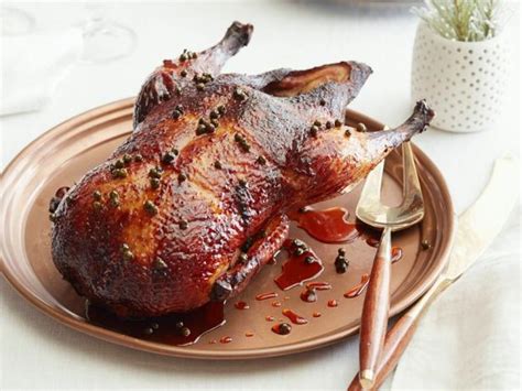 Whole Duck with Green Peppercorn Glaze Recipe | Alex Guarnaschelli ...