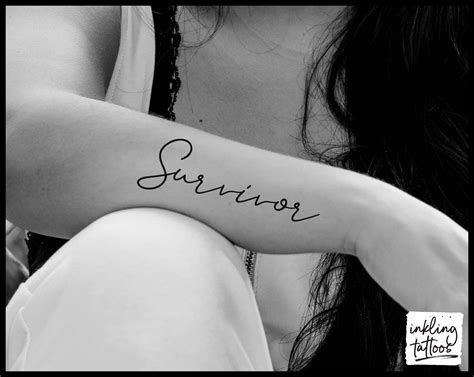 Survivor Quote Temporary Tattoo Pre-cut - Etsy UK