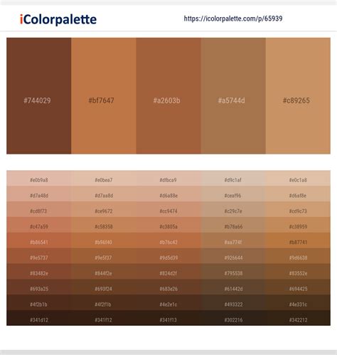 2 Latest Color Schemes with Brown Rust And Sepia Skin Color tone ...