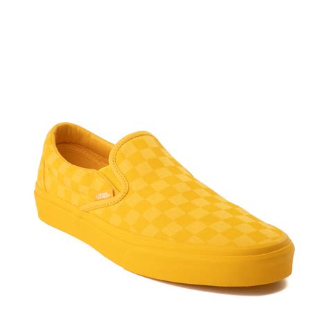 Vans Slip-On Tonal Checkerboard Skate Shoe - Spectra Yellow | Journeys