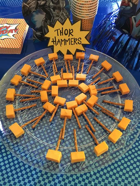 Thor hammer snacks! | Thors hammer, Foodie fun, Superhero theme