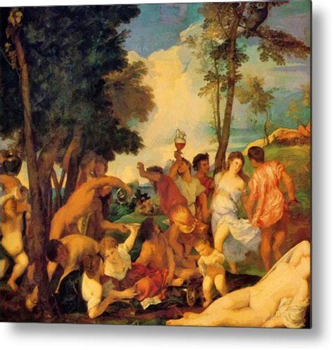 New artwork made with love for you ready to decorate your house! - " Bacchanal 1524 Metal Print ...