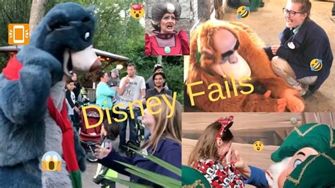 TRY NOT TO LAUGH! Our TOP Disney world FAILS!! Character interaction ...