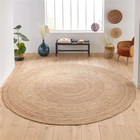 Aftas round jute rug natural beige La Redoute Interieurs | La Redoute