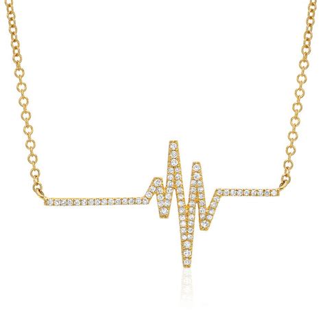 Heartbeat Necklace | Heartbeat necklace, Necklace, Diamond studs