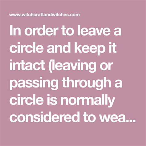 Ritual Circle - Witchcraft Terms and Tools - Witchcraft | Circle, Magic ...
