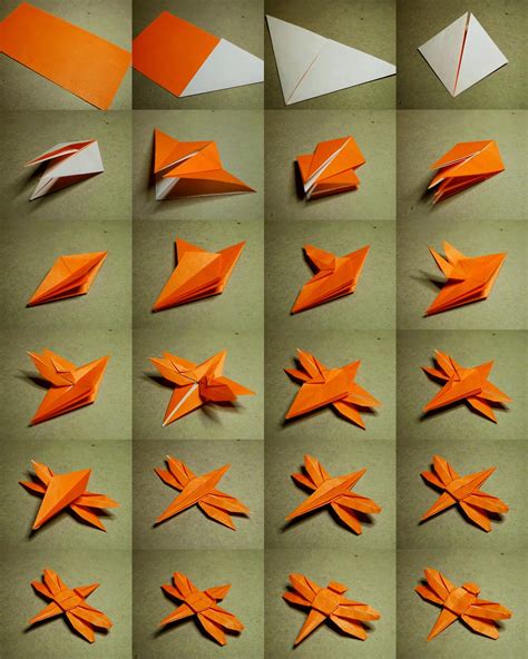 Paper Crafts Instructions Paper Crafts Origami For Kids Origami Dragonfly Instructions » Craftrating