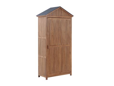 Acacia Wood Garden Storage Cabinet SAVOCA | Beliani.co.uk
