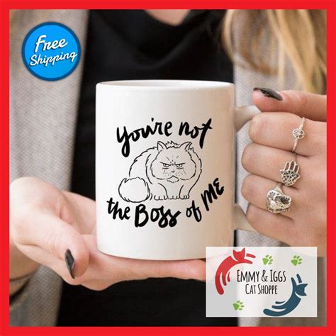 11oz Coffee Mug - You're Not The Boss Of Me - #dilutetorties #ilovecats #blackcats # ...