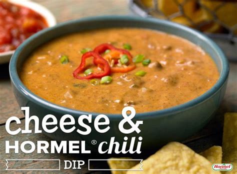 Cheese and Hormel Chili Dip #hormelfoods | Hormel recipes, Chili cheese dips, Spicy cheese dip