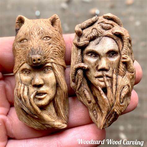 Patryk Roszak on Instagram: "Two girls together now!🙂 Medusa and Girl with Wolf pendants, are ...