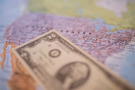 Two-dollar Bill on Top of the United States of America on a Colorful Map Stock Photo - Image of ...