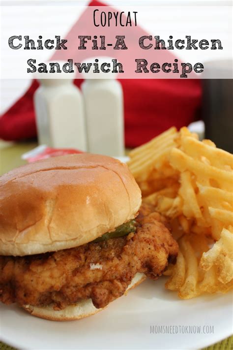 Copycat Chick Fil A Chicken Sandwich Recipe | Moms Need To Know