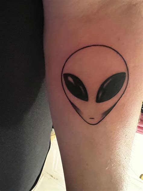 My new alien head tattoo, artist Alejandro Gallegos at Enthrall Ink in ...