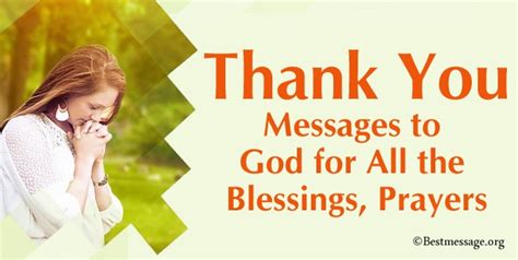 Thank You Messages to God for All the Blessings, Prayers