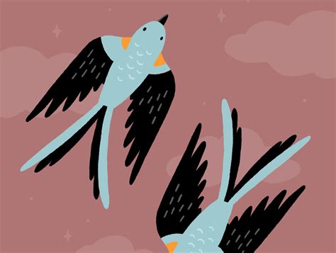 Scissor-tailed flycatchers by Katie Nieland on Dribbble